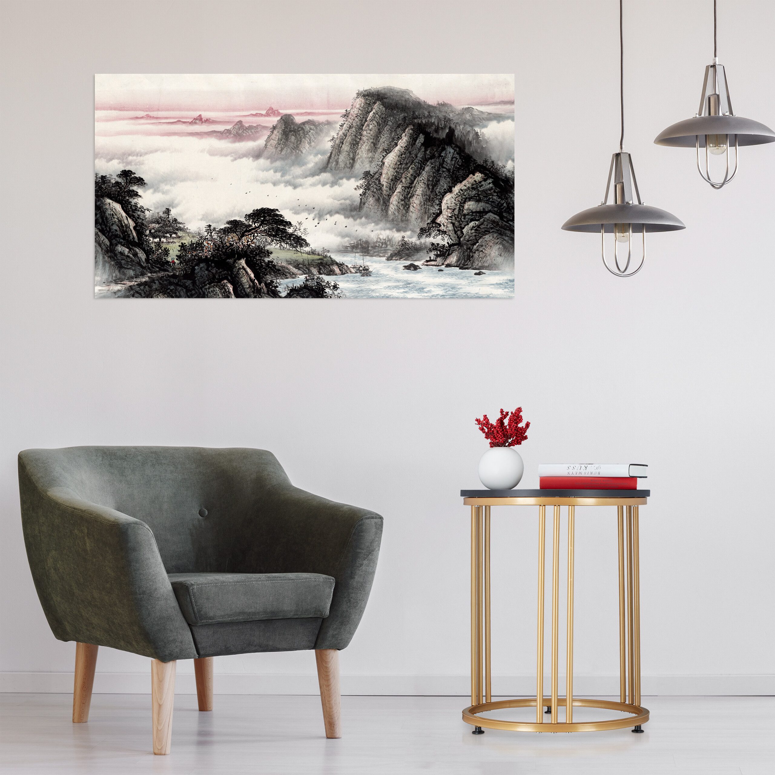 relaxdays Beistelltisch MARMO (1-St), schwarz – Bild 2 von 5