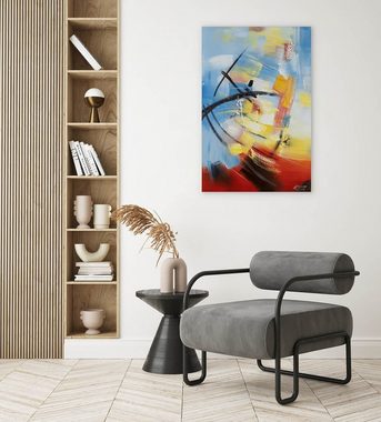 KUNSTLOFT Gemälde Abstrakte Traumwelt 60x90 cm, Leinwandbild 100% HANDGEMALT Wandbild Wohnzimmer