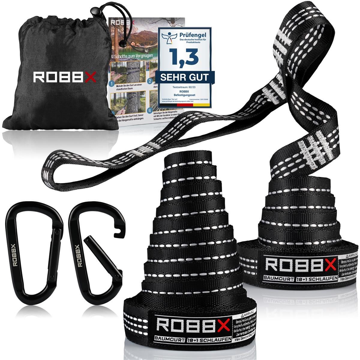 ROBBX Hängematte ROBBX® Hängematten Befestigungsset 300x2,5 günstig online kaufen