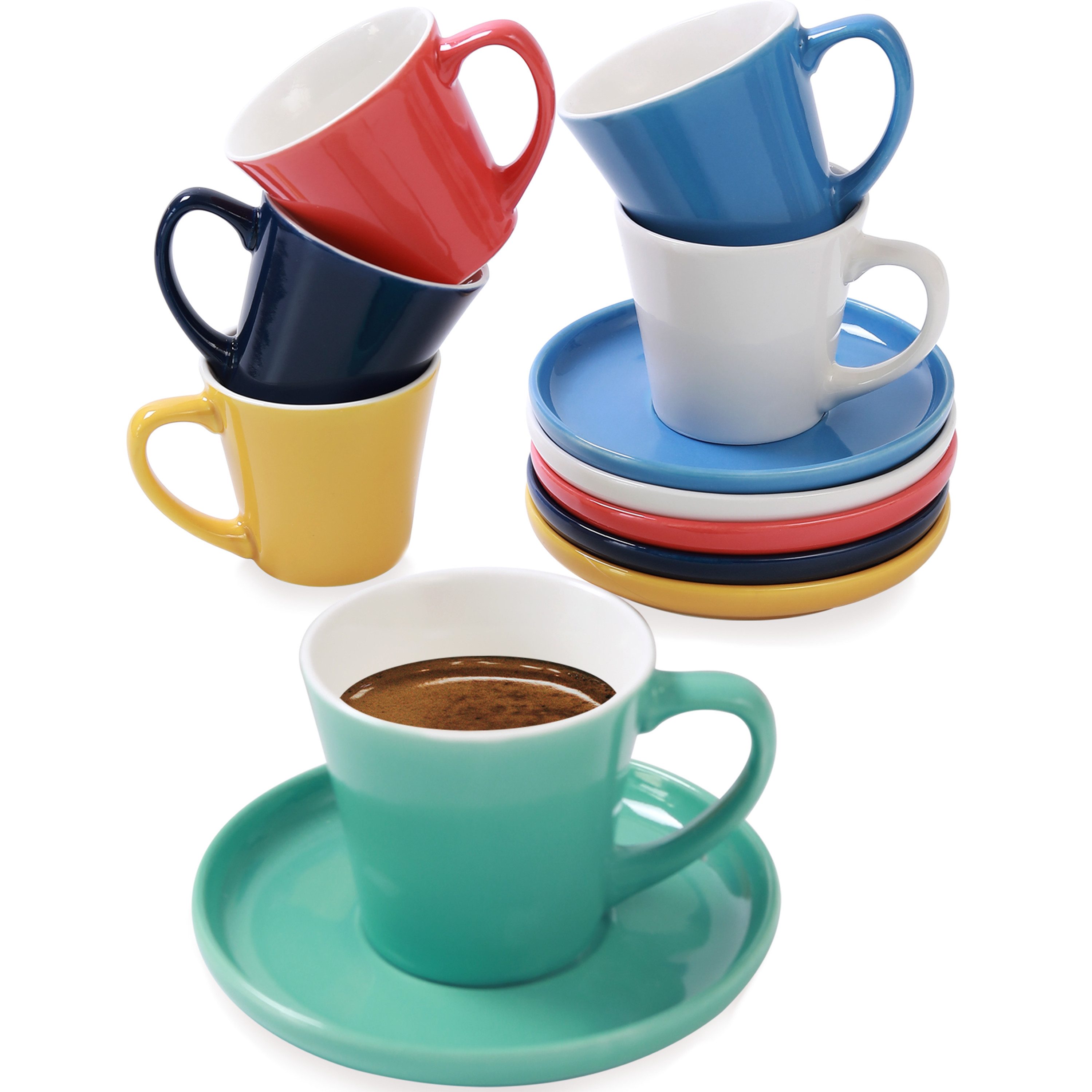 Cosumy Espressotasse 6 Чашки для эспрессо Set Farbig, Keramik, 70ml