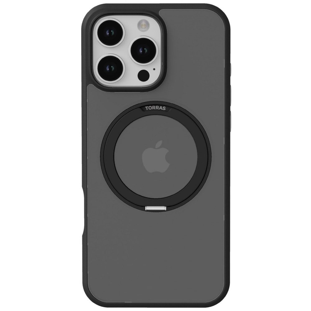 TORRAS Smartphone-Hülle Ostand Pro Case für iPhone 16 Pro - Schutzhülle - schwarz