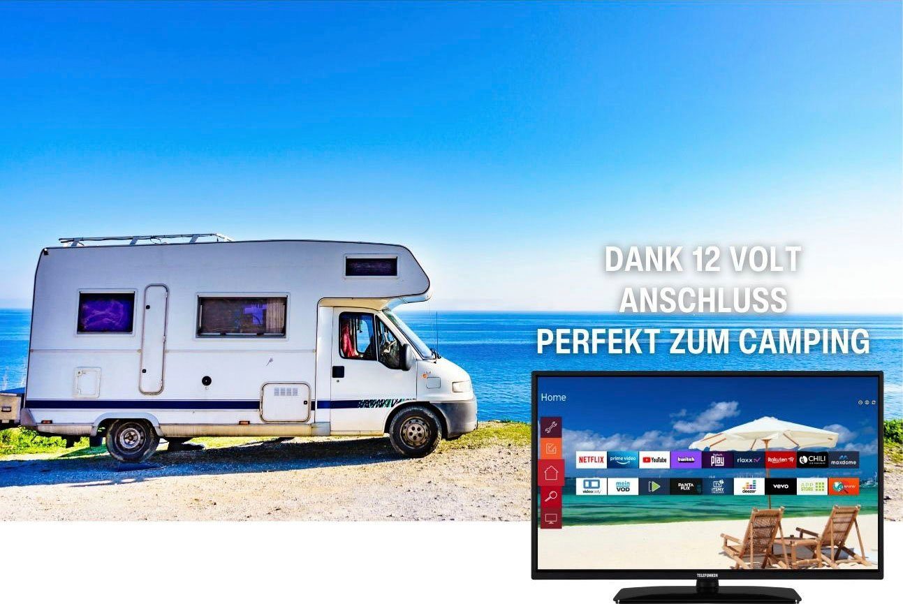 (80 Smart-TV, 12V-Anschluss) HD-ready, cm/32 Zoll, Fernseher D32H554M1CWVI Telefunken LCD-LED