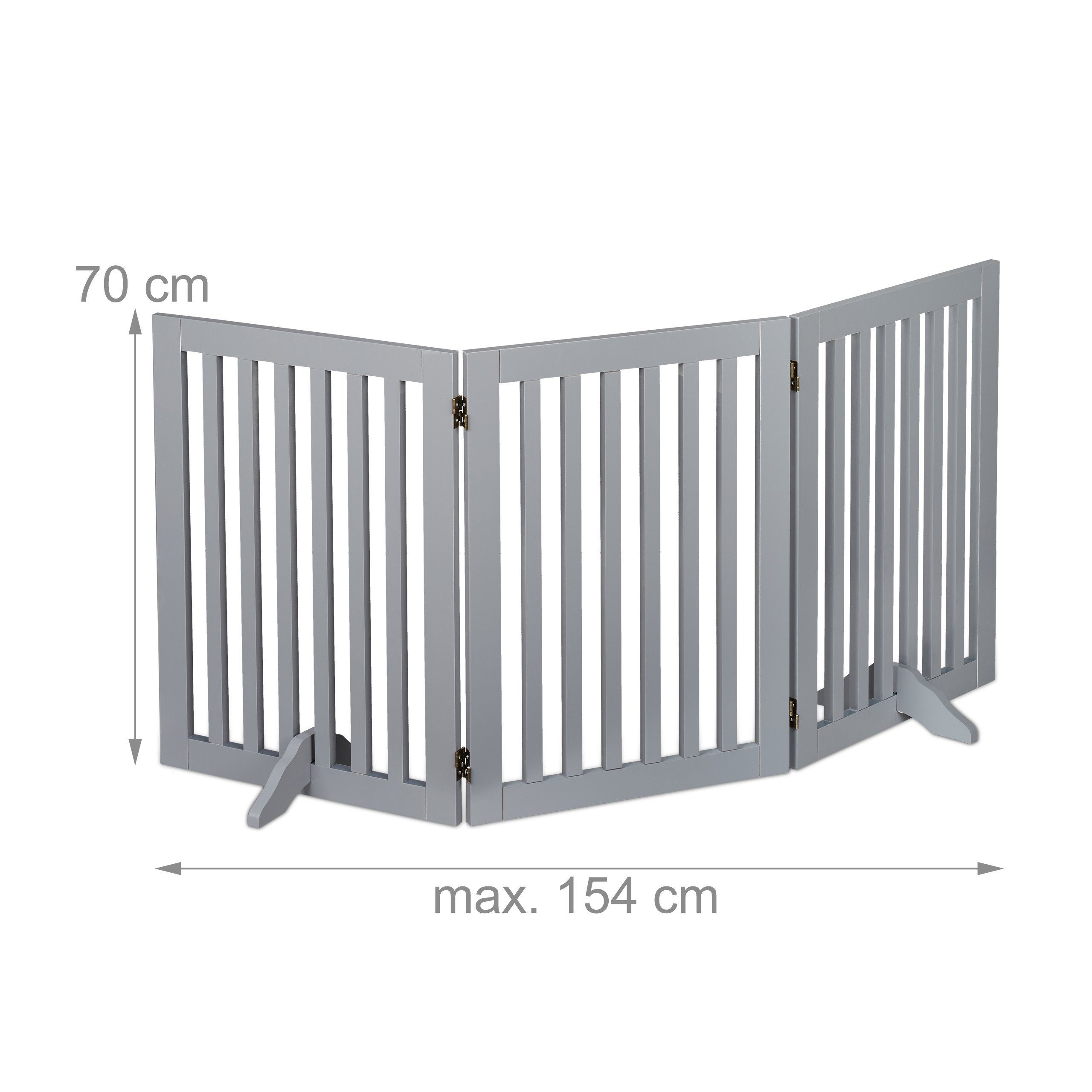 relaxdays Universalschutzgitter Graues Absperrgitter 70 cm (3 St), 3 Panel – Bild 5 von 5