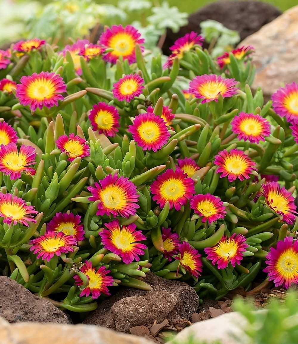 BALDUR Garten Bodendecker Winterharte Eisblume 'Hot Pink Wonder', 3 St., Mittagsblume, reichblühend, winterhart, mehrjährig, pflegeleicht