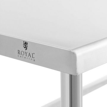 Royal Catering Arbeitstisch Gastro Edelstahl Arbeitstisch Edelstahltisch Zerlegetisch 120 x 60 cm