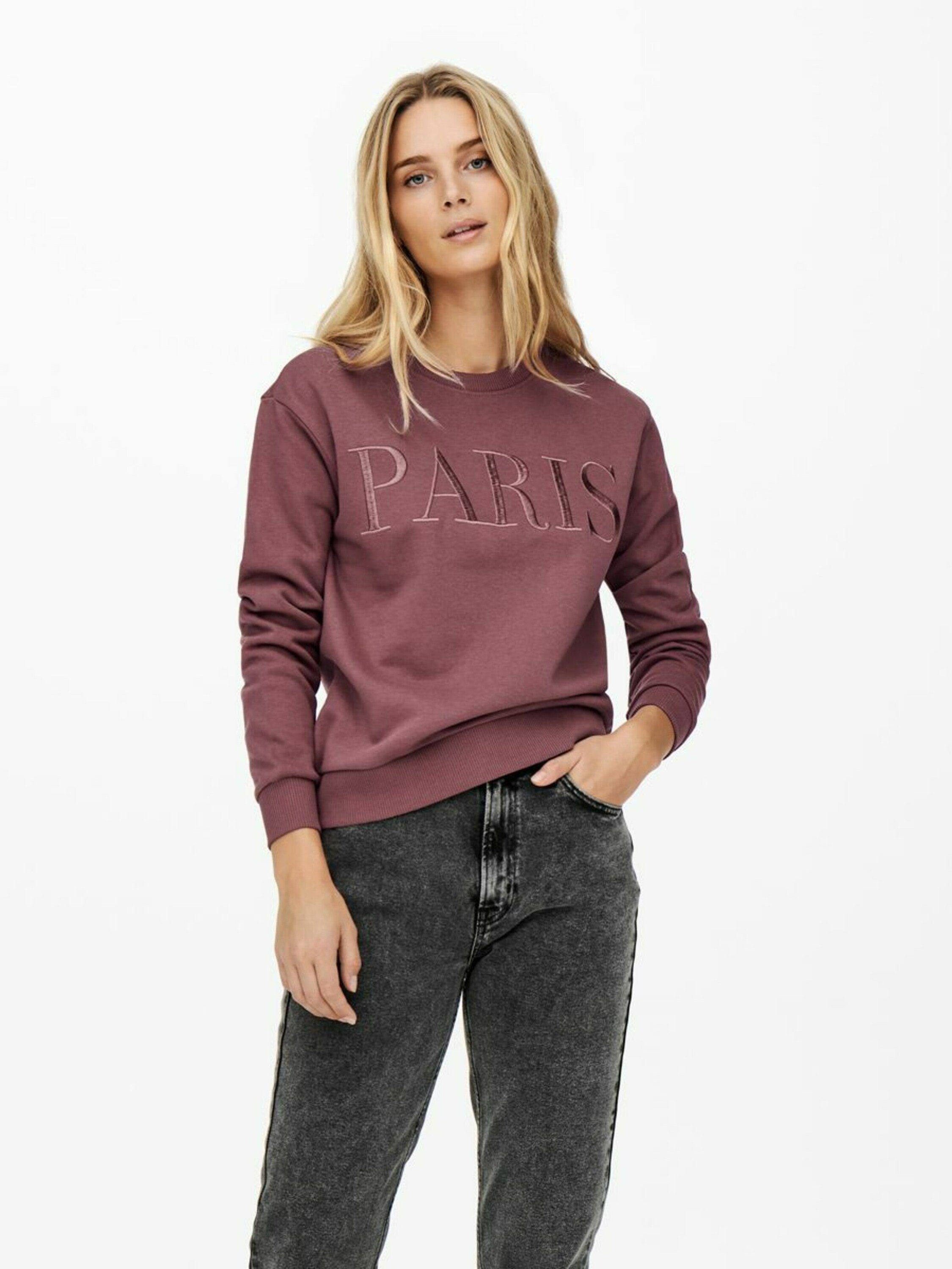 JDY Sweatshirt JDYPARIS (1-tlg) Stickerei