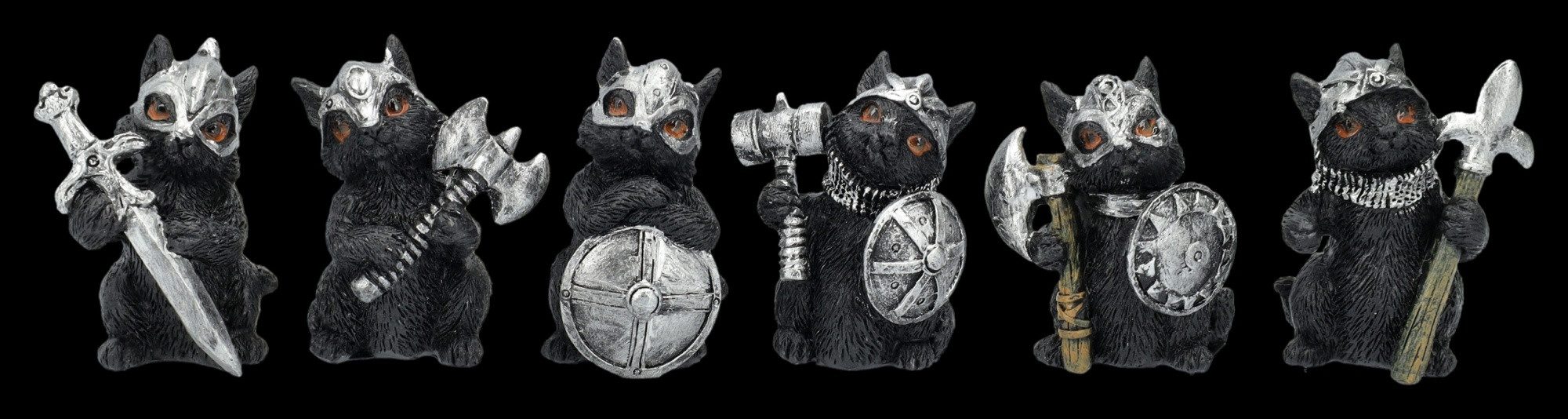 Figuren Shop GmbH Dekofigur Mittelalter Katzen Figuren – Ritter Dekofigur S günstig online kaufen