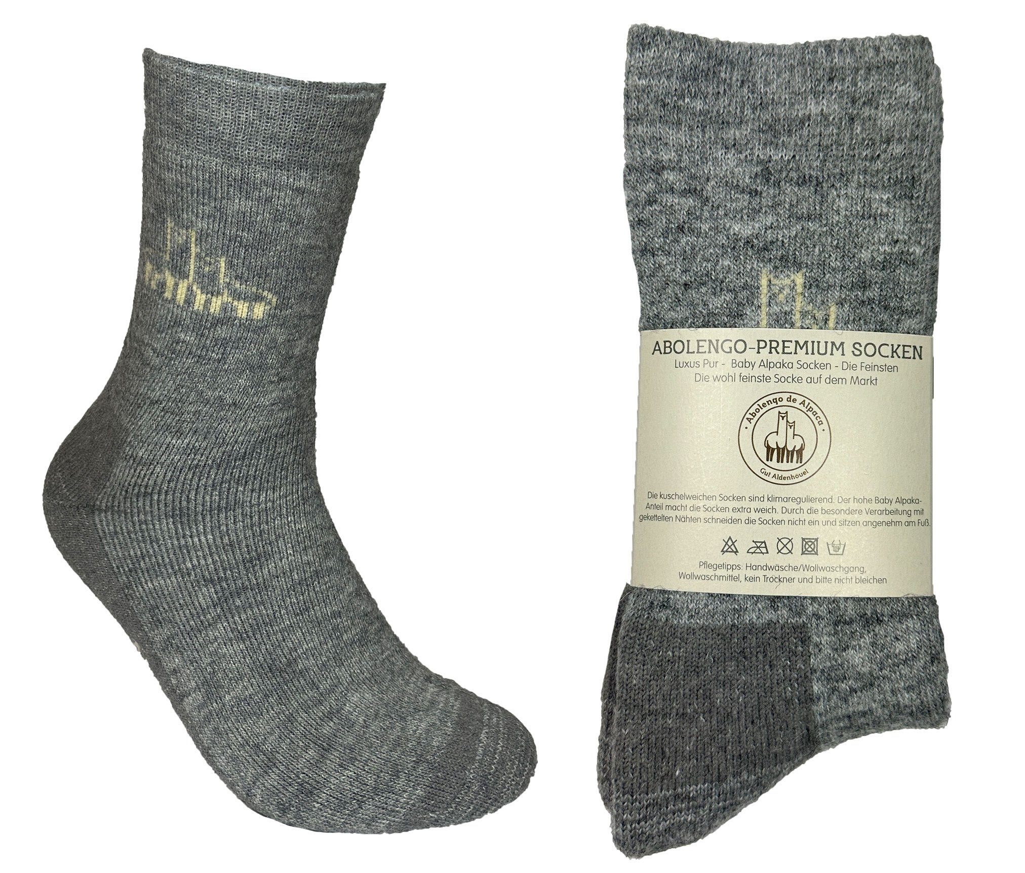 Abolengo de Alpaca Kuschelsocken Feinste Alpaka Socken