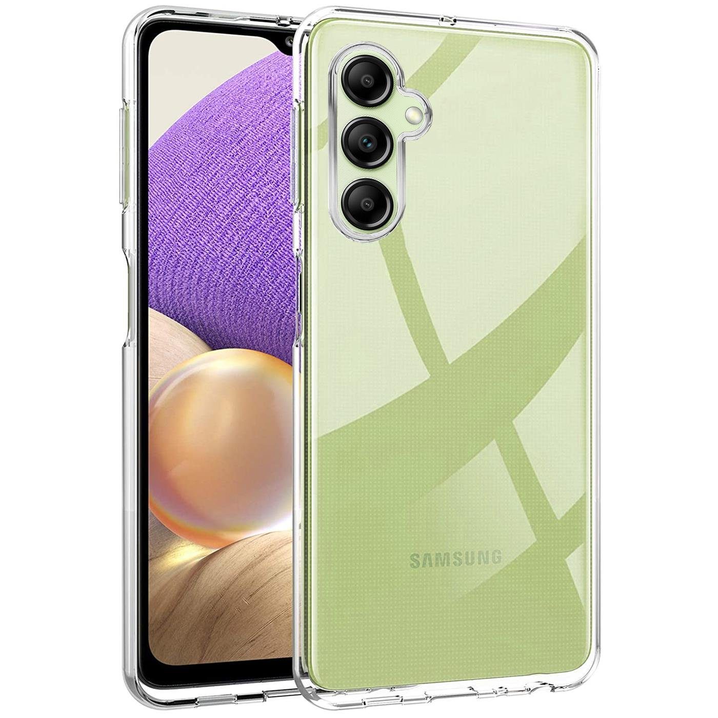 CoolGadget Handyhülle Silikon Handy Hülle Slim für Samsung Galaxy A14 4G / 5G 6,8 Zoll, dünne TPU Schutzhülle Case in transparent / durchsichtig