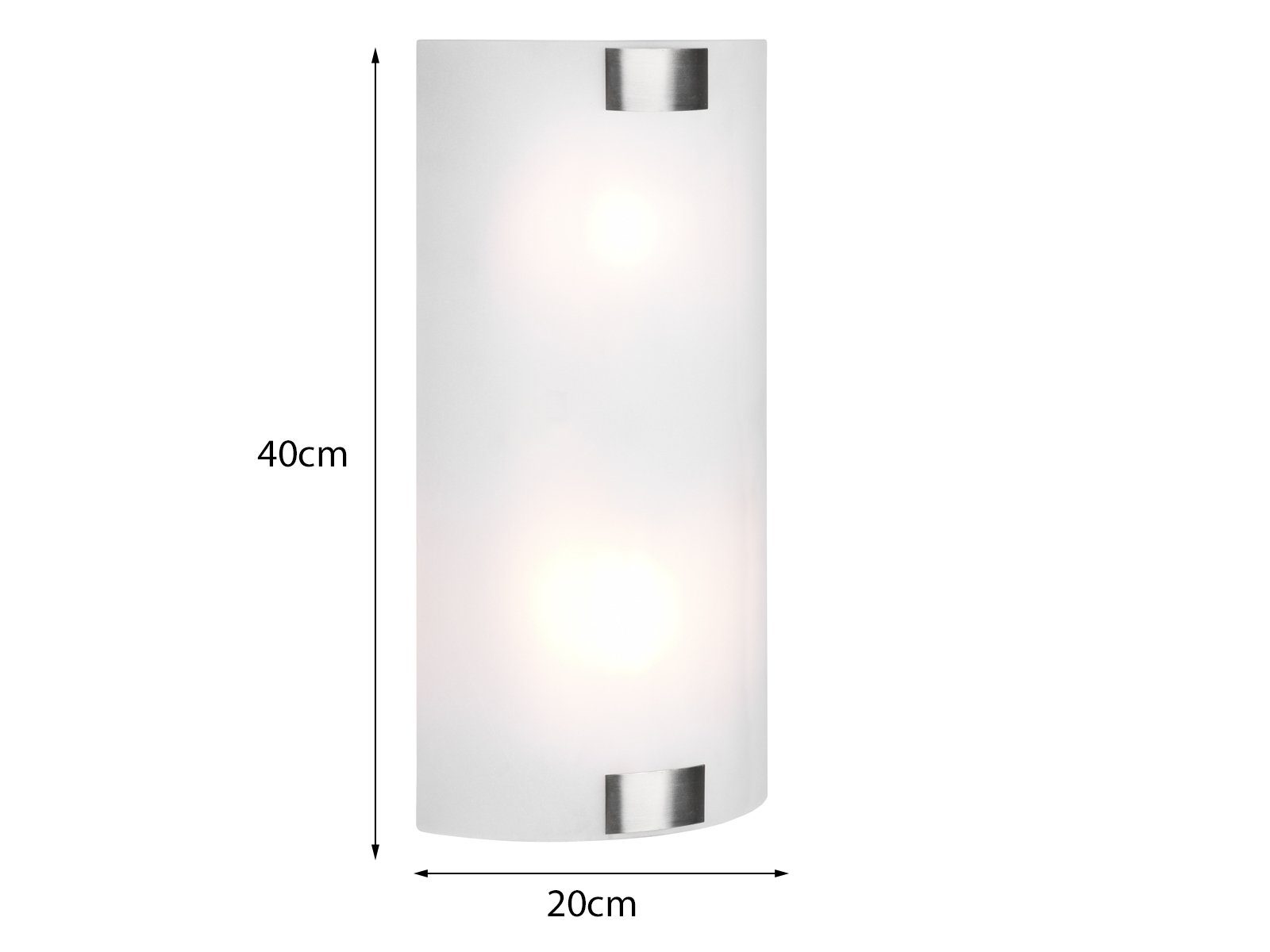 TRIO Leuchten LED Wandleuchte, LED wechselbar, Warmweiß, flach Lampenschirm-e Glas für Treppenaufgang Designklassiker, H 40cm