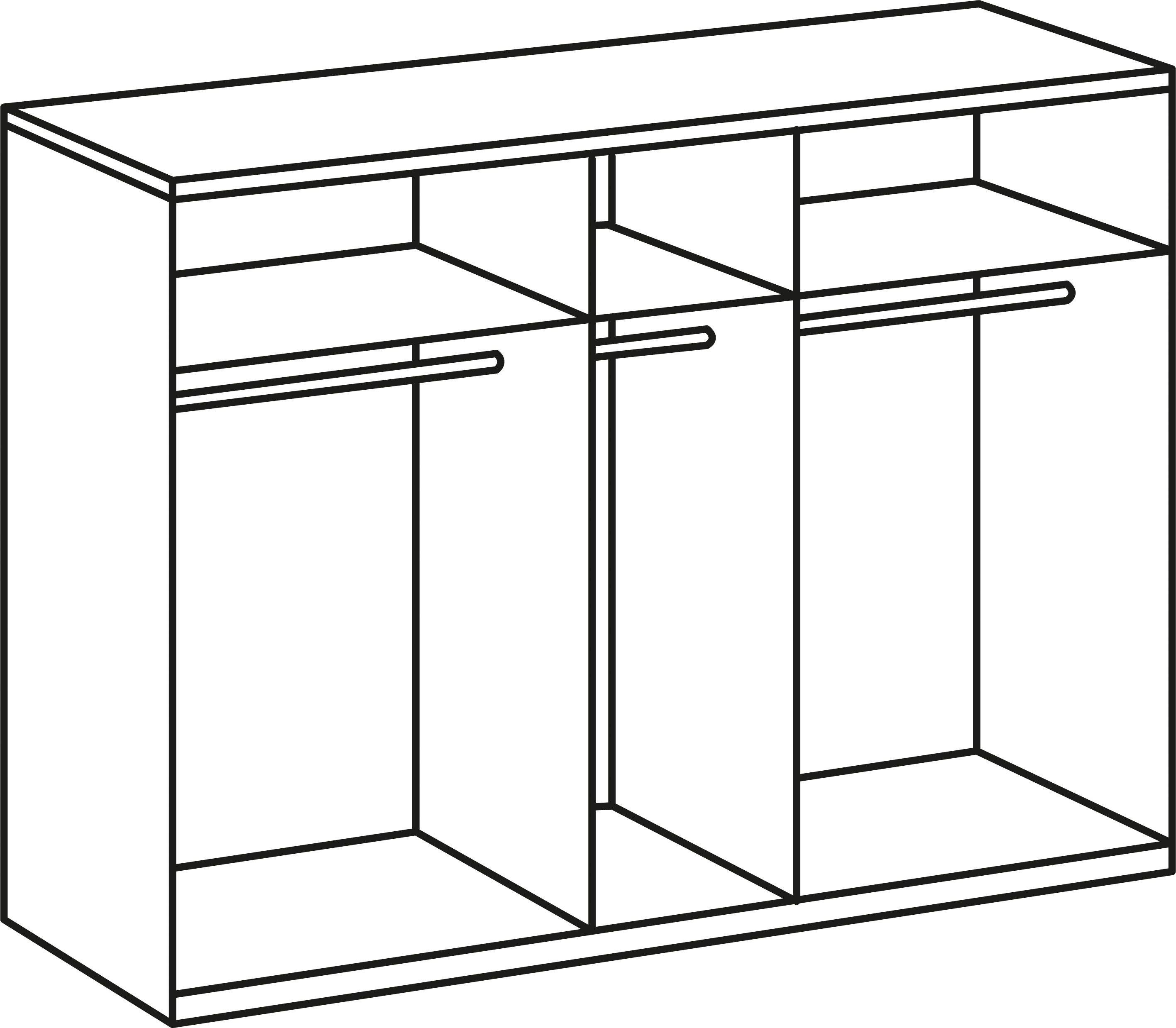 Wimex Kleiderschrank "New York", in vielen Breiten, 208 oder 236cm hoch günstig online kaufen
