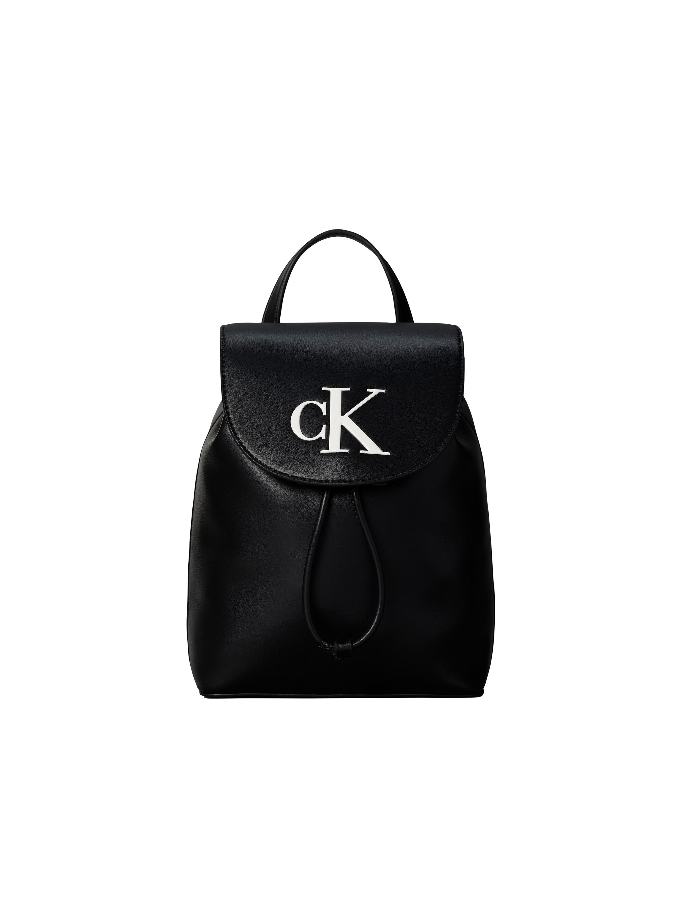 Calvin Klein Cityrucksack BOLD CK FLAP MINI BACKPACK, Mini Rucksack, Kordelzug, Freizeitrucksack mit CK-Logo