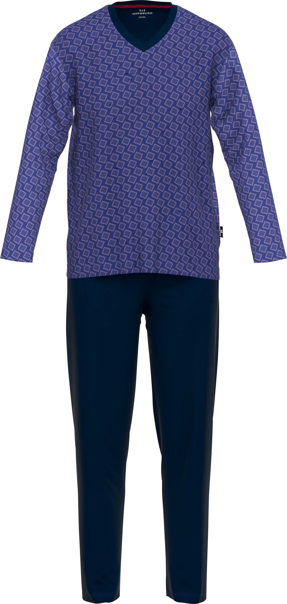 GÖTZBURG Pyjama Herren-Schlafanzug Single-Jersey gemustert günstig online kaufen