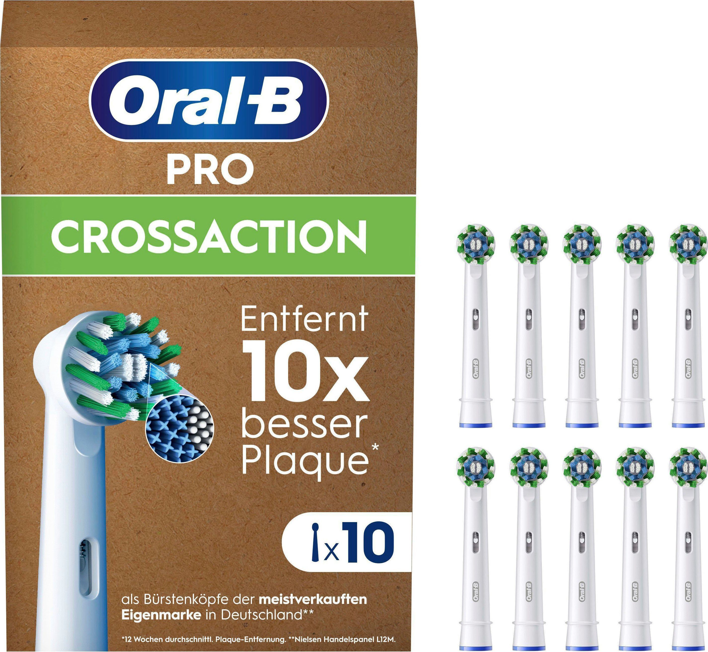 Oral-B Aufsteckbürsten Pro CrossAction, X-förmige Borsten