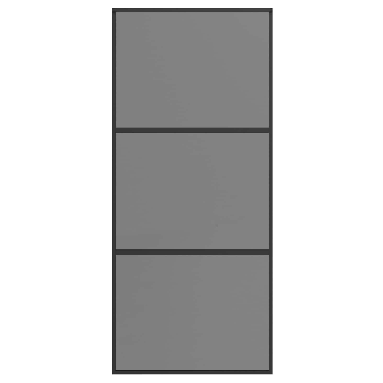 vidaXL Haustür Schiebetür 90 x 205 cm Verbautes Glas und Aluminium (1-St)