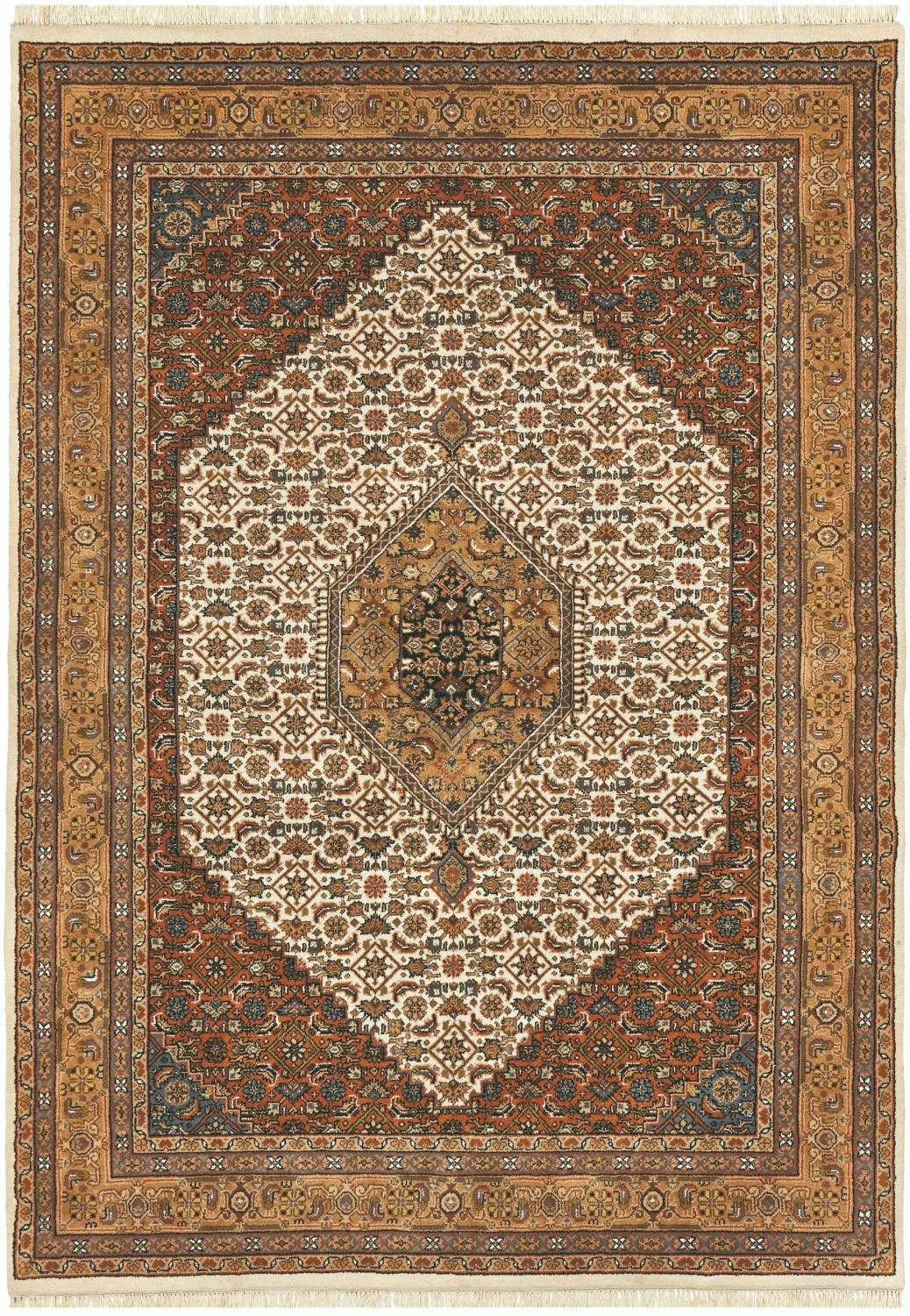 Rug Studios Teppich BENARAS BIDJAR, Rechteckig, Höhe: 15 mm, Wohnzimmer, 60 x 90 cm, Beige