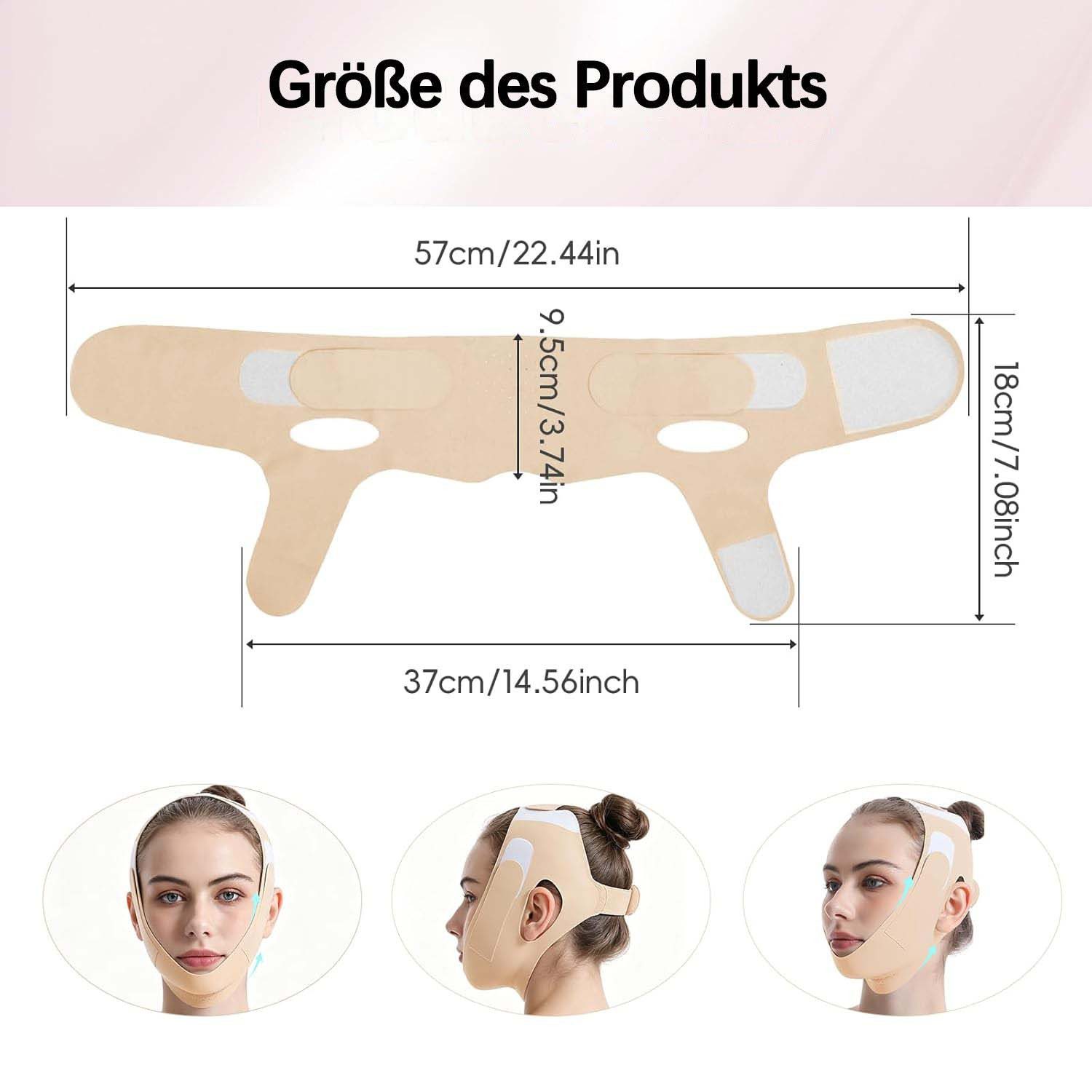 Zaewry Gesichtsmaske Wiederverwendbare V-Linienmaske,Upgrade Ice-Cool Lifting