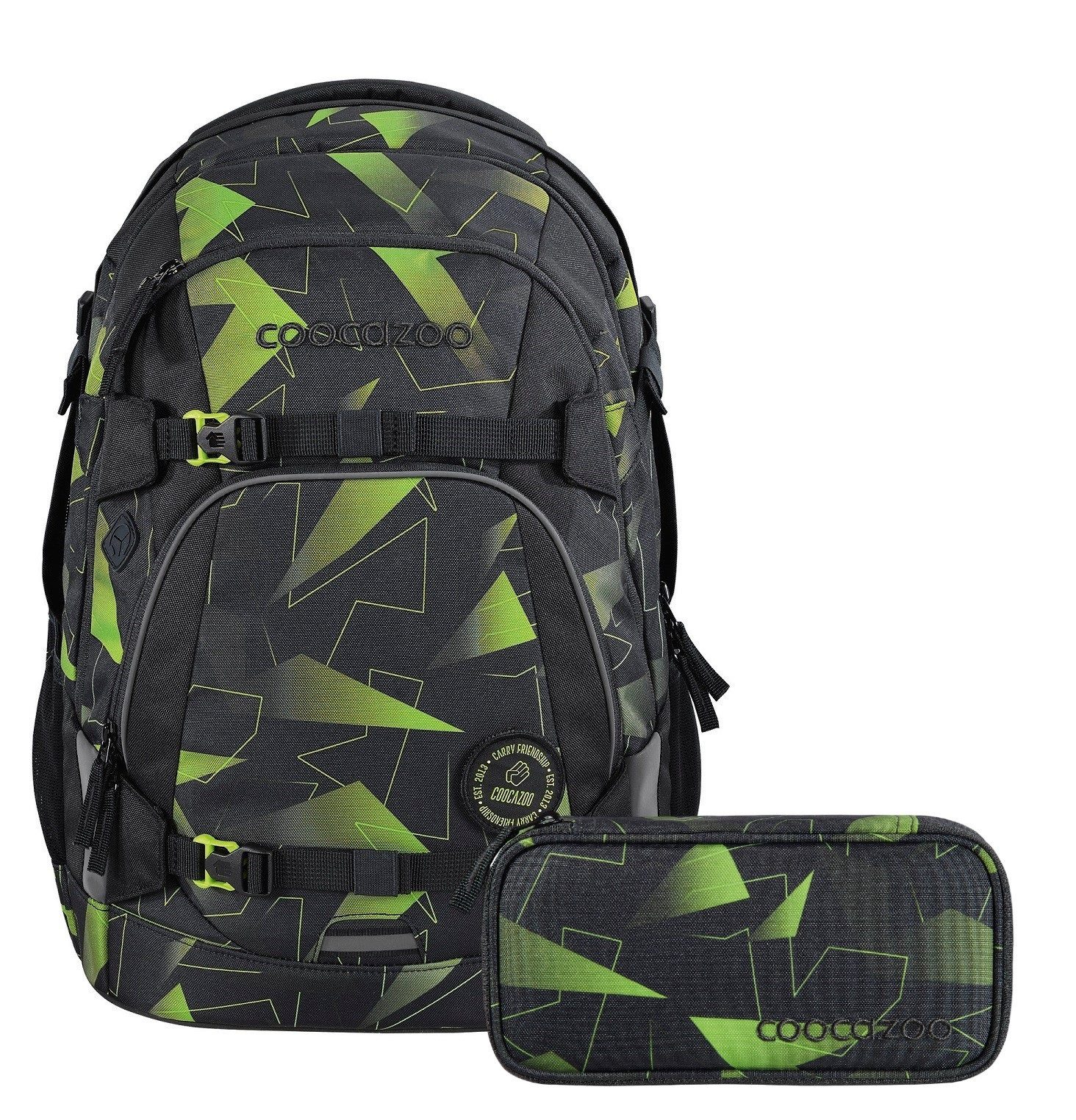 Schulranzen Schulrucksack-Set MATE Lime Flash 2-teilig