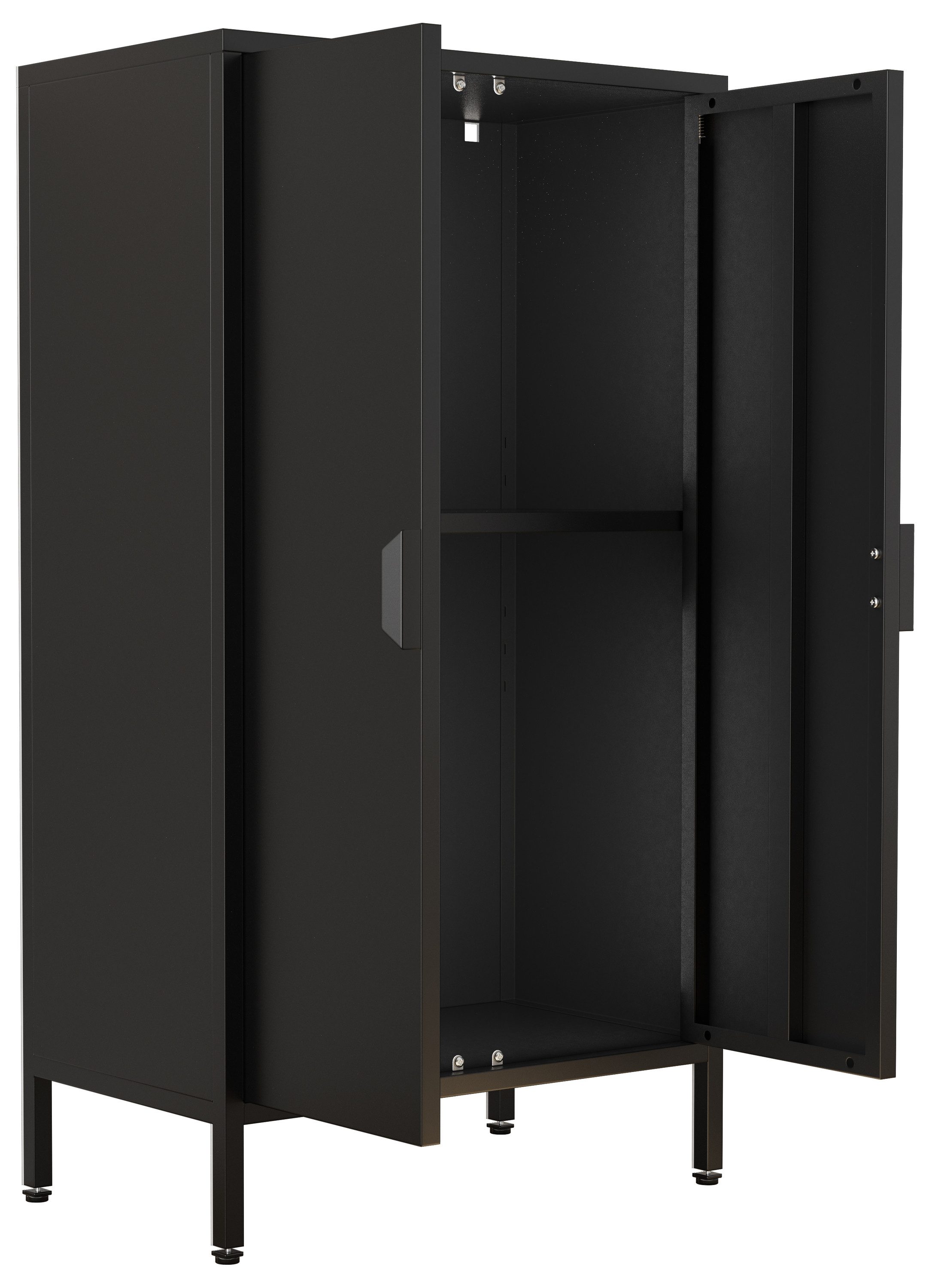 VCM Kommode Flokas B. 60 x T. 35 x H. 110 cm, Stauraum für Kleidung und Wäsche, für Büro und Homeoffice, 2 Fächer – Bild 4 von 5