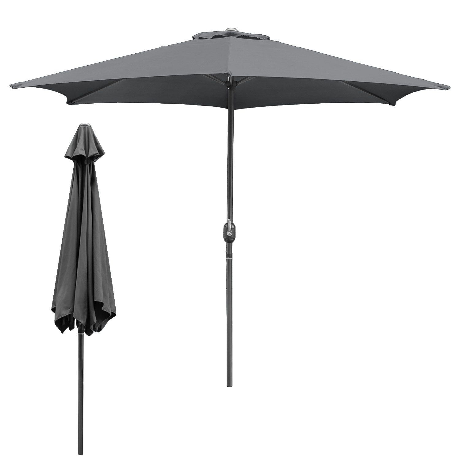 Clanmacy Sonnenschirm 3m/3.5m Sonnenschirm Gartenschirm UV40+ günstig online kaufen