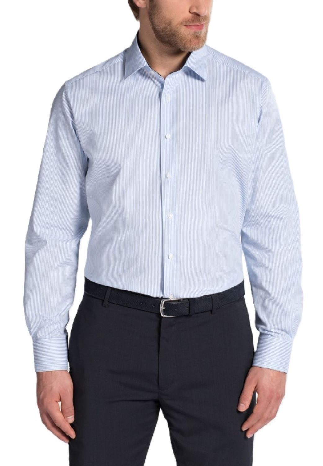 Eterna Langarmhemd 8992, Eterna Langarm Hemd Modern Fit Streifen Twill