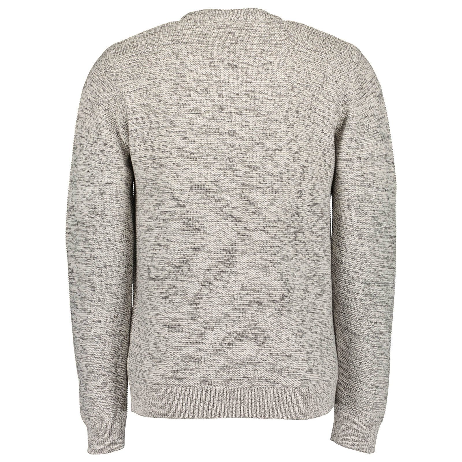 Blue Seven Rundhalspullover 376454 Herren Strickpullover meliert mit Rundhals - Unifarbener Pullover
