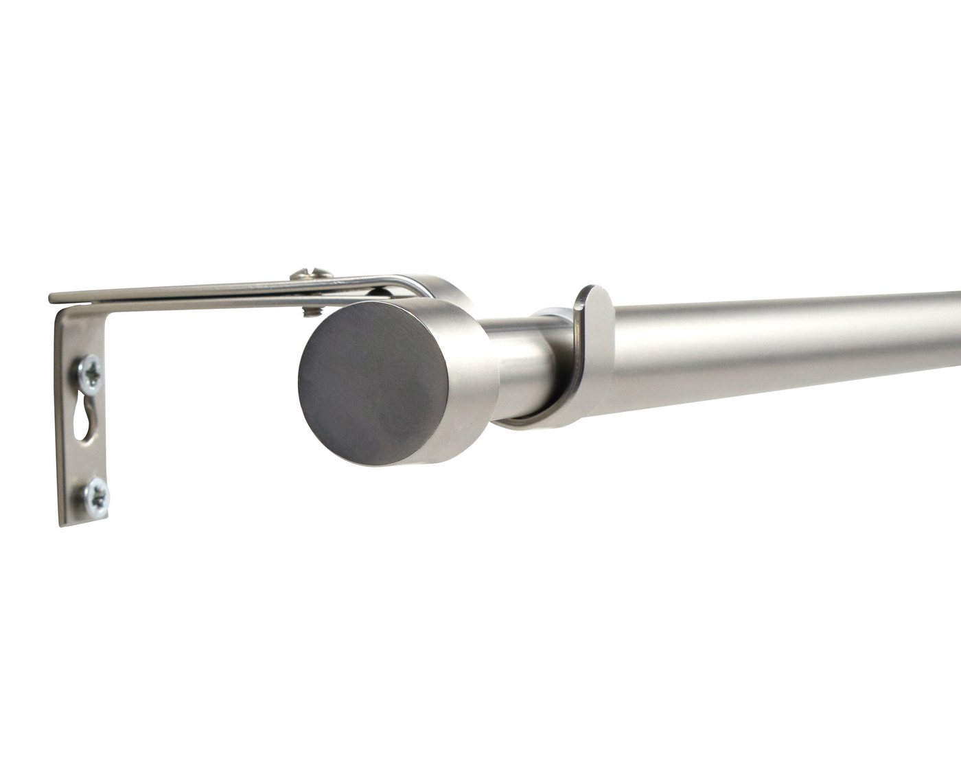 Deco-Raum Gardinenstange Flexa Stilgarnitur Set ausziehbar, Ø 19 mm, 1-läufig, ausziehbar, Wandmontage, verschraubt, Metall, perfekt für Dekoschals Gardinen