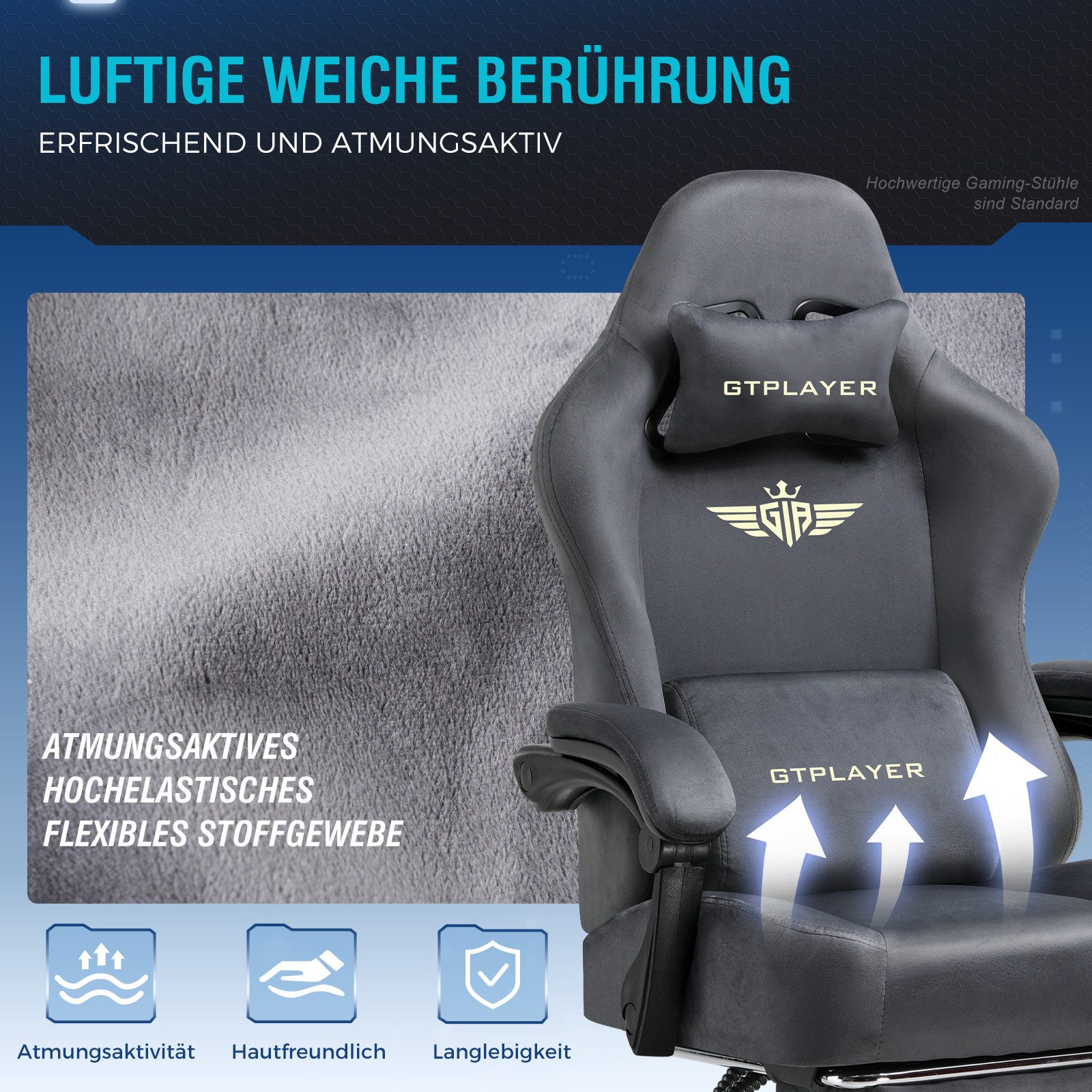 GTPLAYER Gaming-Stuhl Atmungsaktiver Bürostuhl, bürostuhl ergonomisch günstig online kaufen