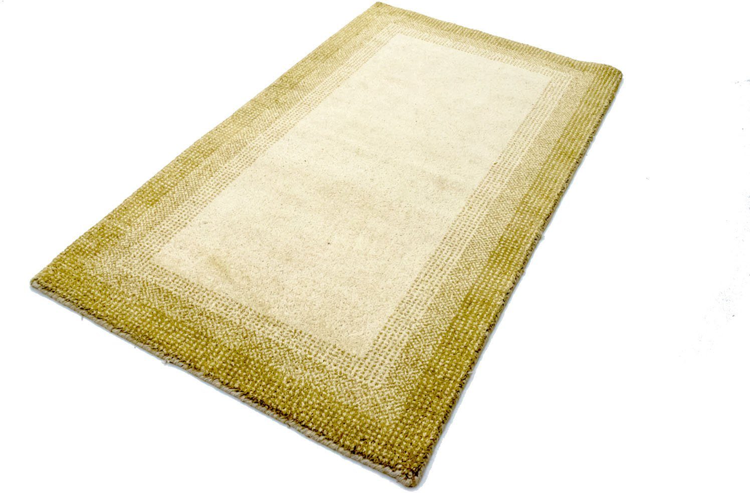 Wollteppich Gabbeh Teppich handgeknüpft beige, morgenland, rechteckig, Höhe:  18 mm, handgeknüpft