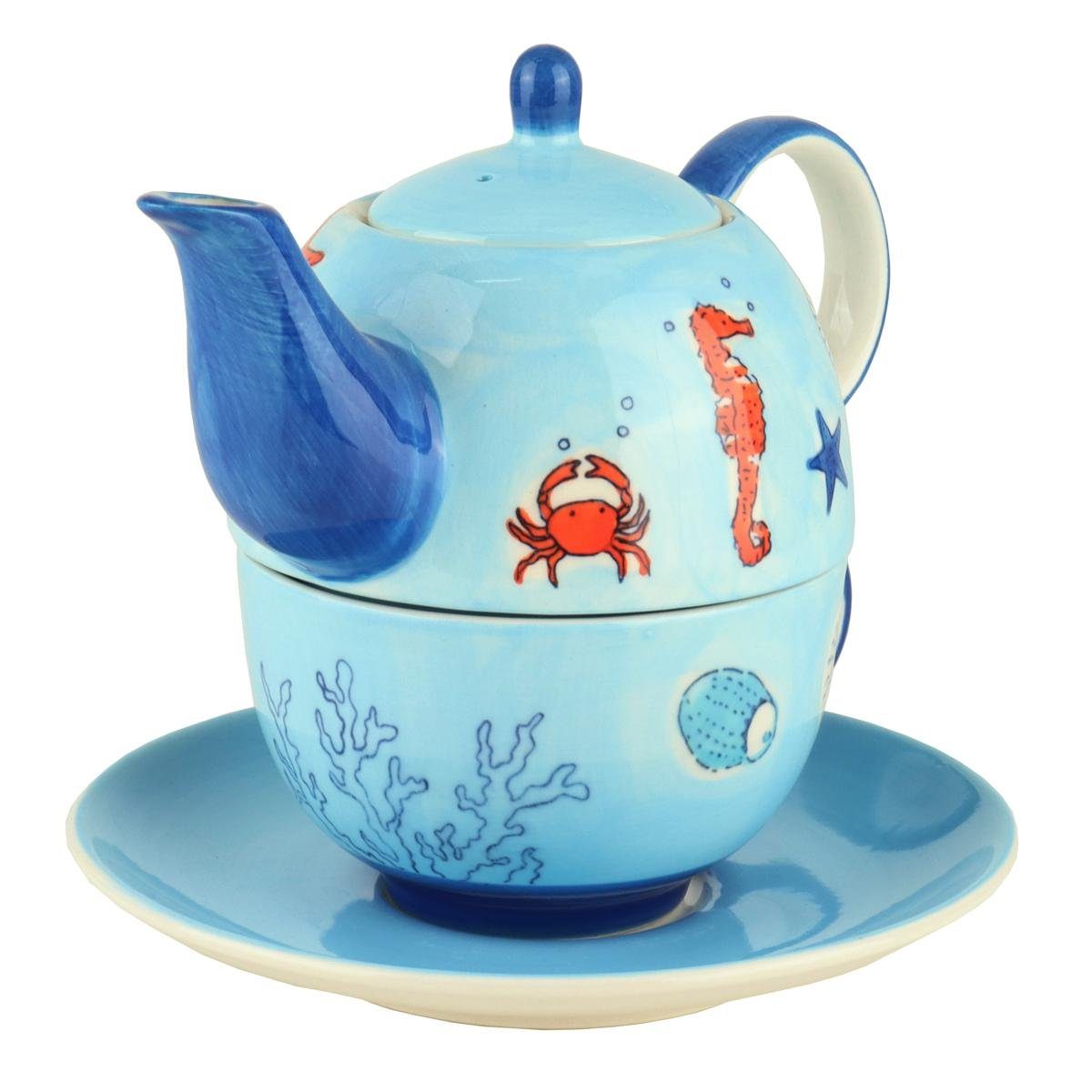 Mila Teekanne Mila Keramik Ocean, (Set) l, the Save Tea One 0.4 Tee-Set for