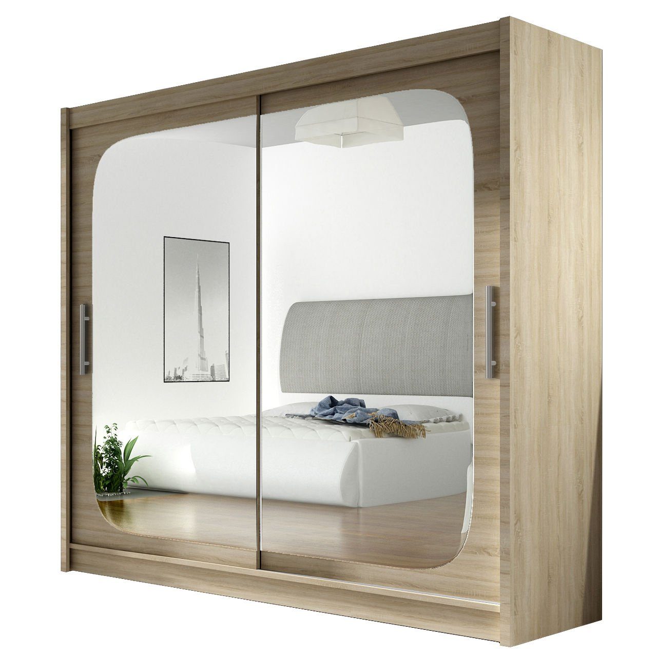 MIRJAN24 Kleiderschrank London VIII (mit Schiebetüren, günstig online kaufen