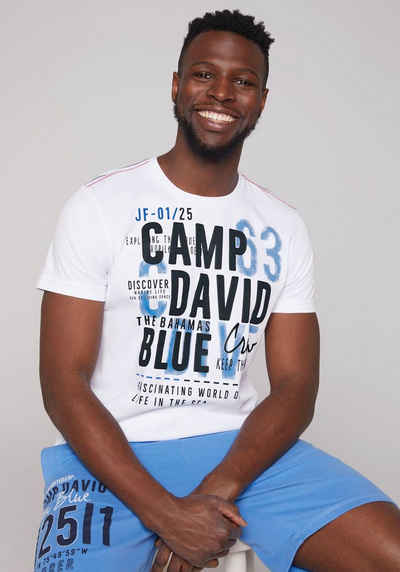 CAMP DAVID T-Shirt mit Logodruck