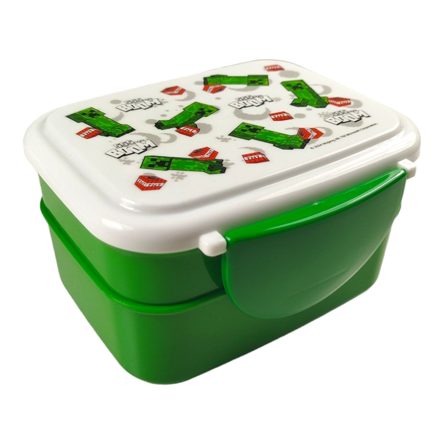 Puckator Lunchbox Minecraft Creeper & TNT Bentobox mit Gabel und Löffel