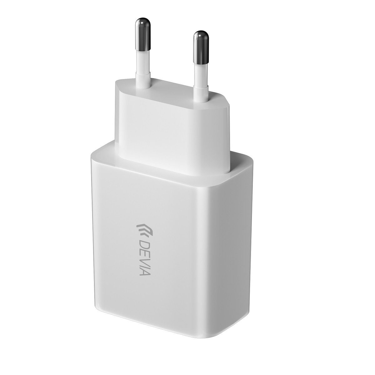 DEVIA Wandladegerät Weiß 2,4A 2x USB - Buchsen Ladegerät 5V Smartphone-Ladegerät (1-tlg)
