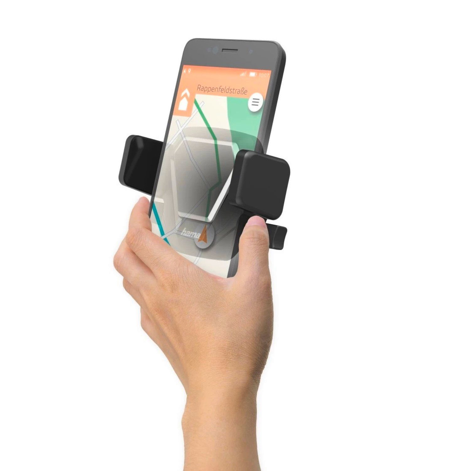Hama Handy-Halterung Handy-Halterung 360° Auto Navi Lüftung Gitter, (360-Grad Einstellbar KFZ Smartphone Klemm-Halter für Lüftungsgitter) – Bild 4 von 5