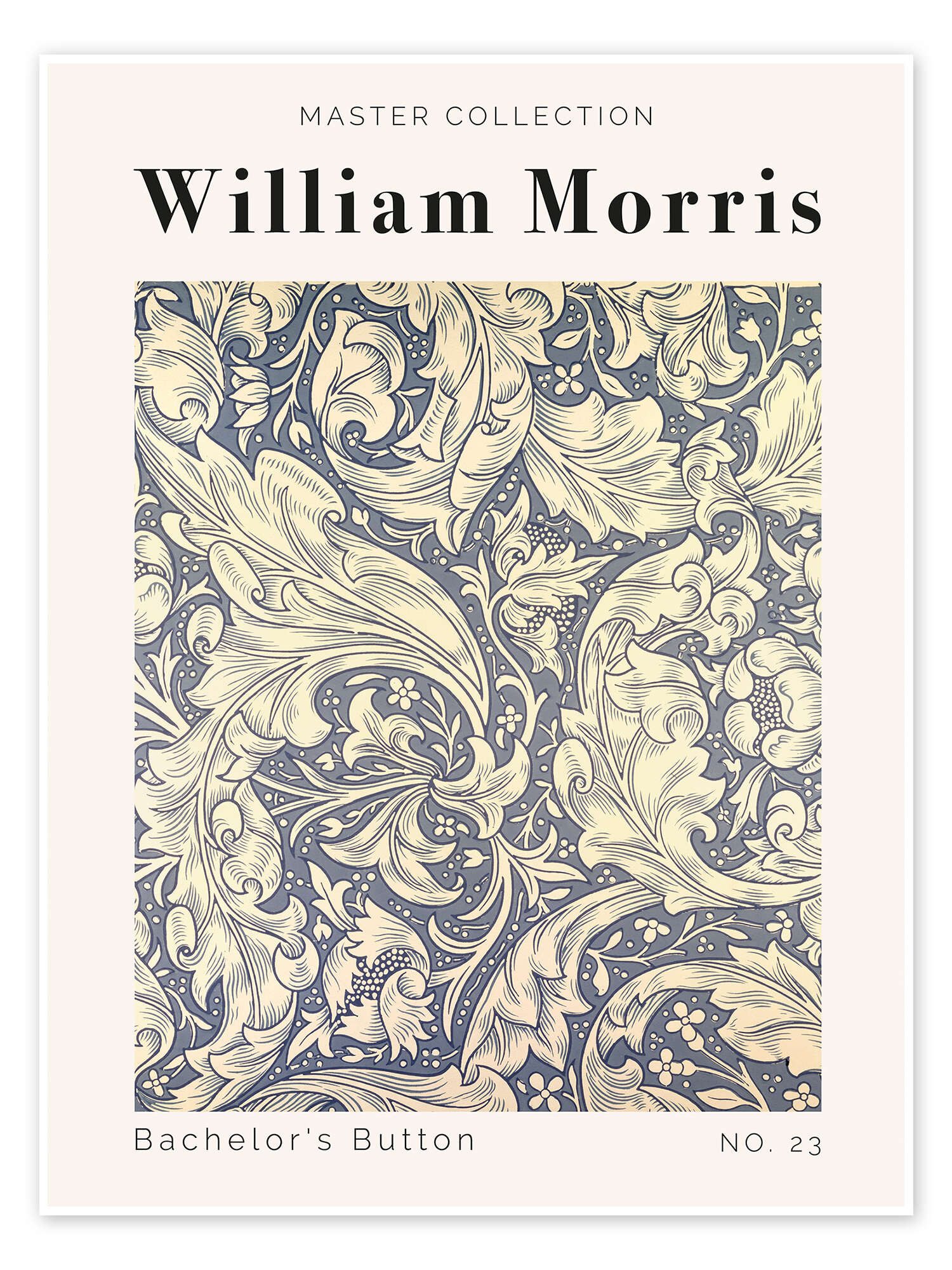 Posterlounge Wandbild Bachelor's Button No. 23, William Morris, erhältlich als Poster, Leinwandbild, Wandsticker oder Acrylglasbild