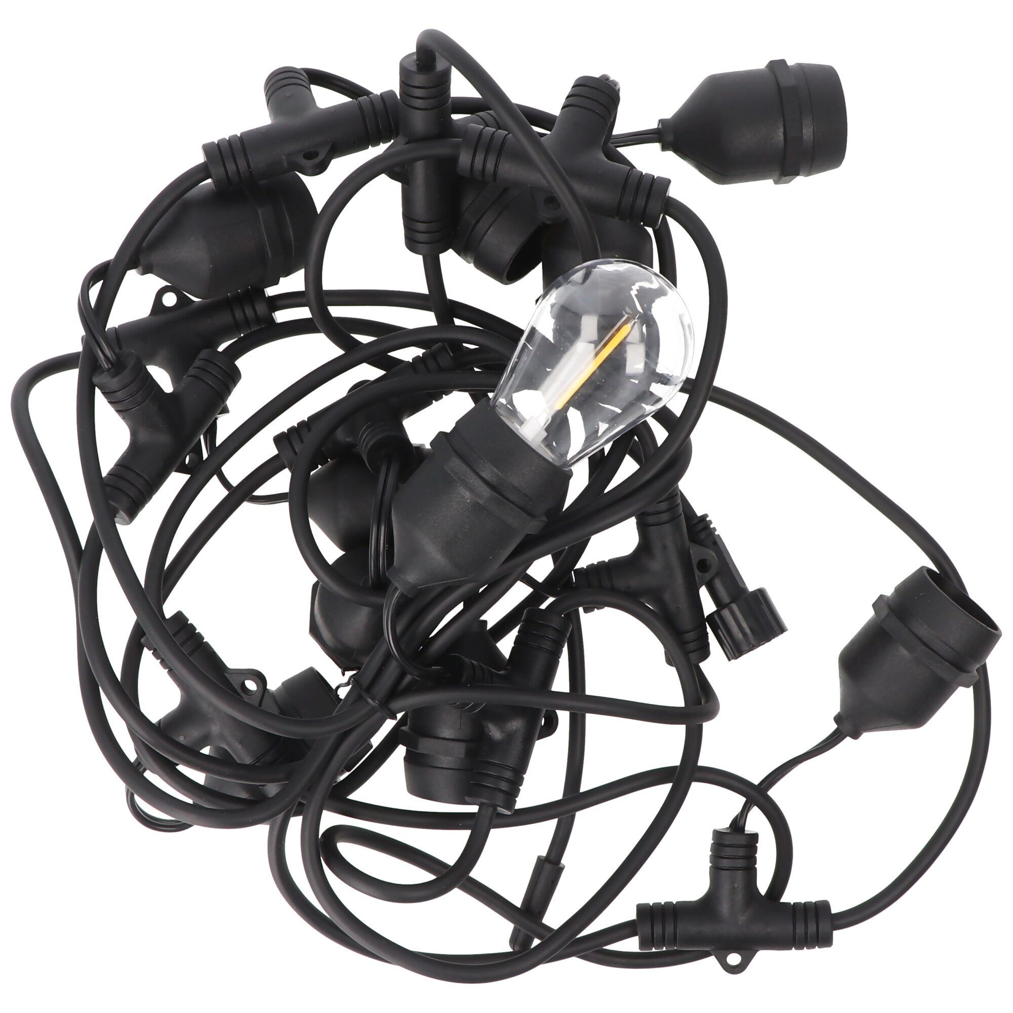 Velamp CASSIOPEA Solarlichterkette - 8m, 10 LED Filamentbirnen, Warmweiß, IP44 Für Garten & Terrasse