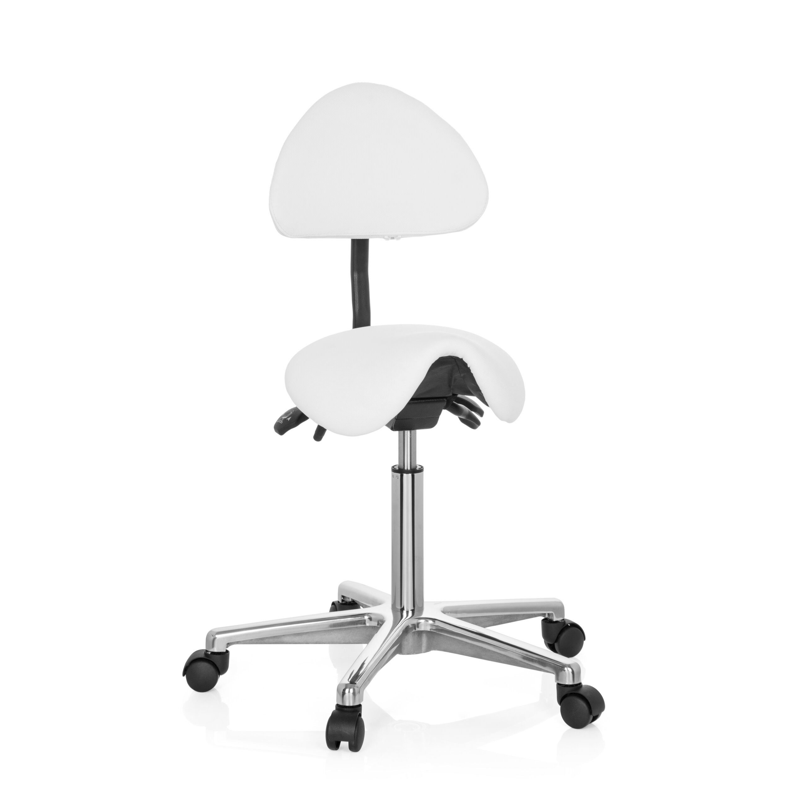 hjh OFFICE Drehhocker TOP WORK 20 Hocker Kunstleder Höhe 105.0 cm, Rollhocker