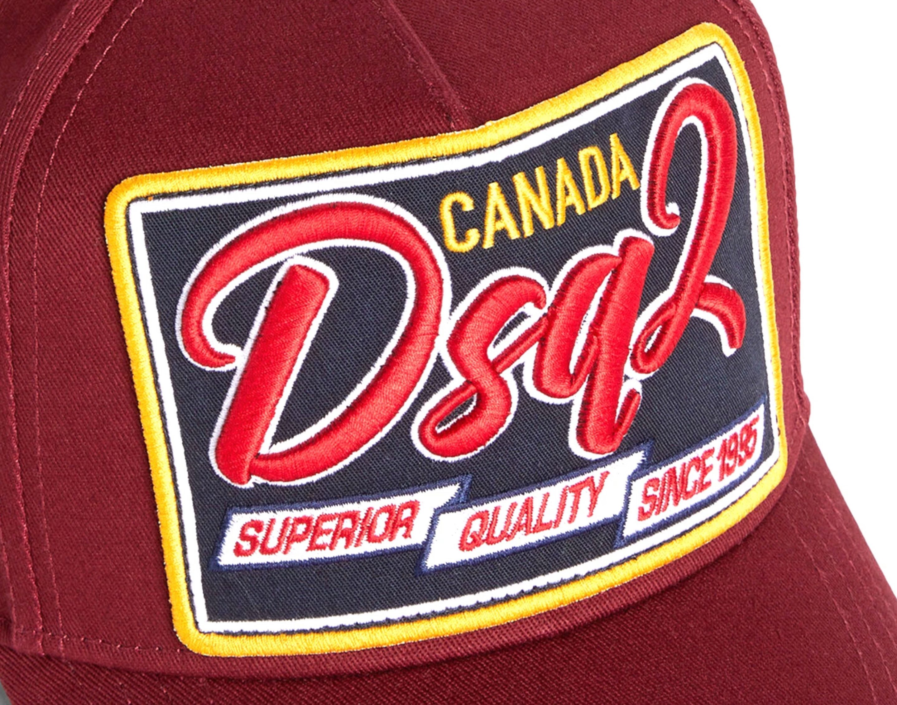 Dsquared2 Baseball Cap Superior Baseball Icon Kappe Burgundy Unisex Designed in Italy, inspiriert von kanadischer Heritage