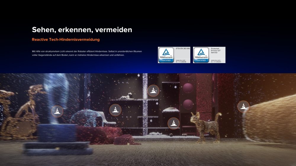 Roborock Saugroboter Roborock Qrevo 5AE mit Wischfunktion, autom. Moppanhebung, 60 W, beutellos, leistungsstarke 12.000 Pa Saugleistung, LDS-Navigationssystem