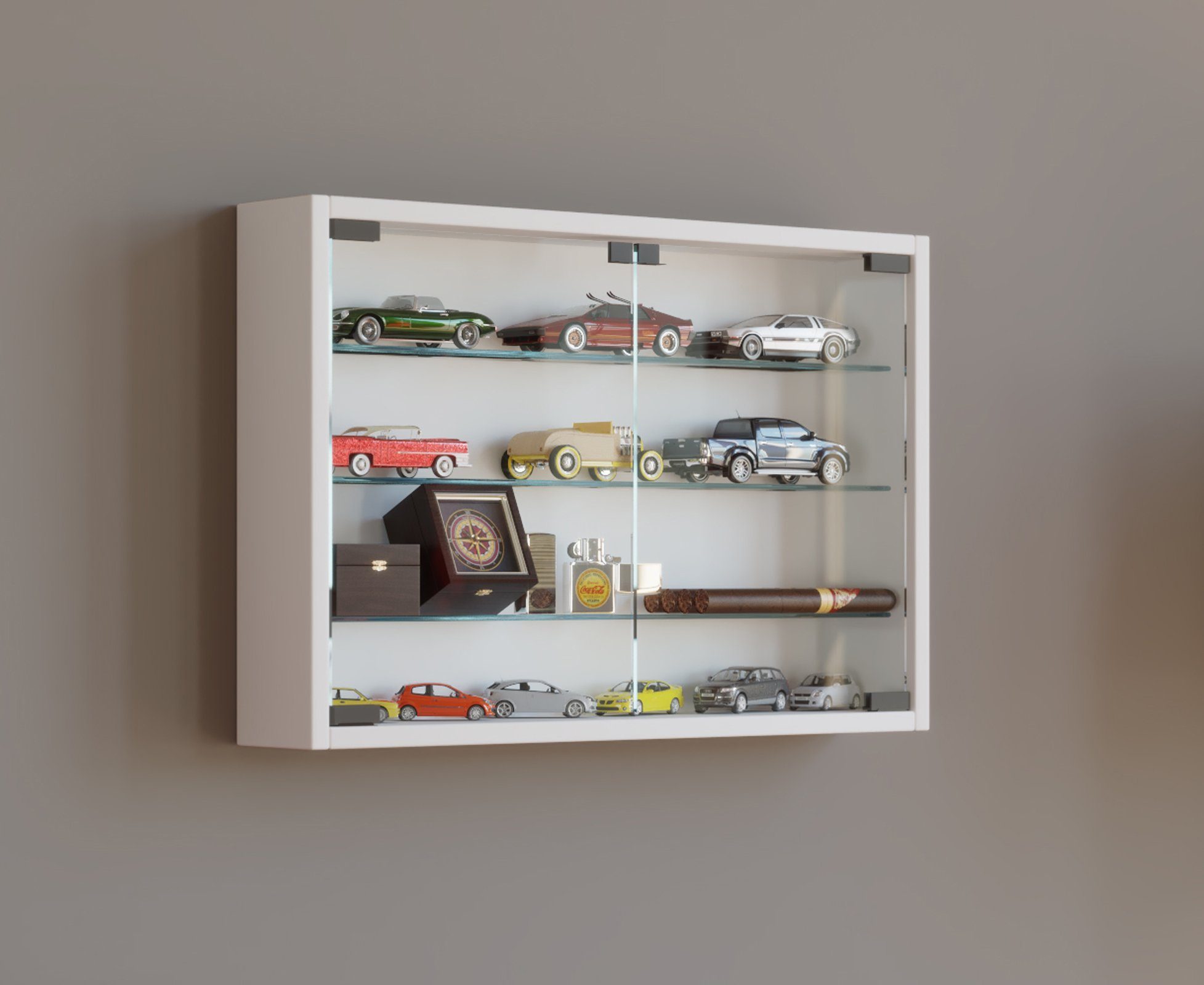 VCM Hängevitrine Hängevitrine Wandvitrine Sammel Deko Mandosa M