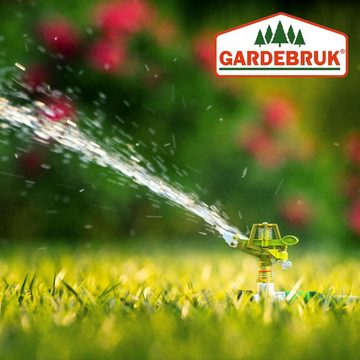 Gardebruk Kreisregner, Sprinkler Erdspieß Sprengweite bis 24m Garten Impulsregner