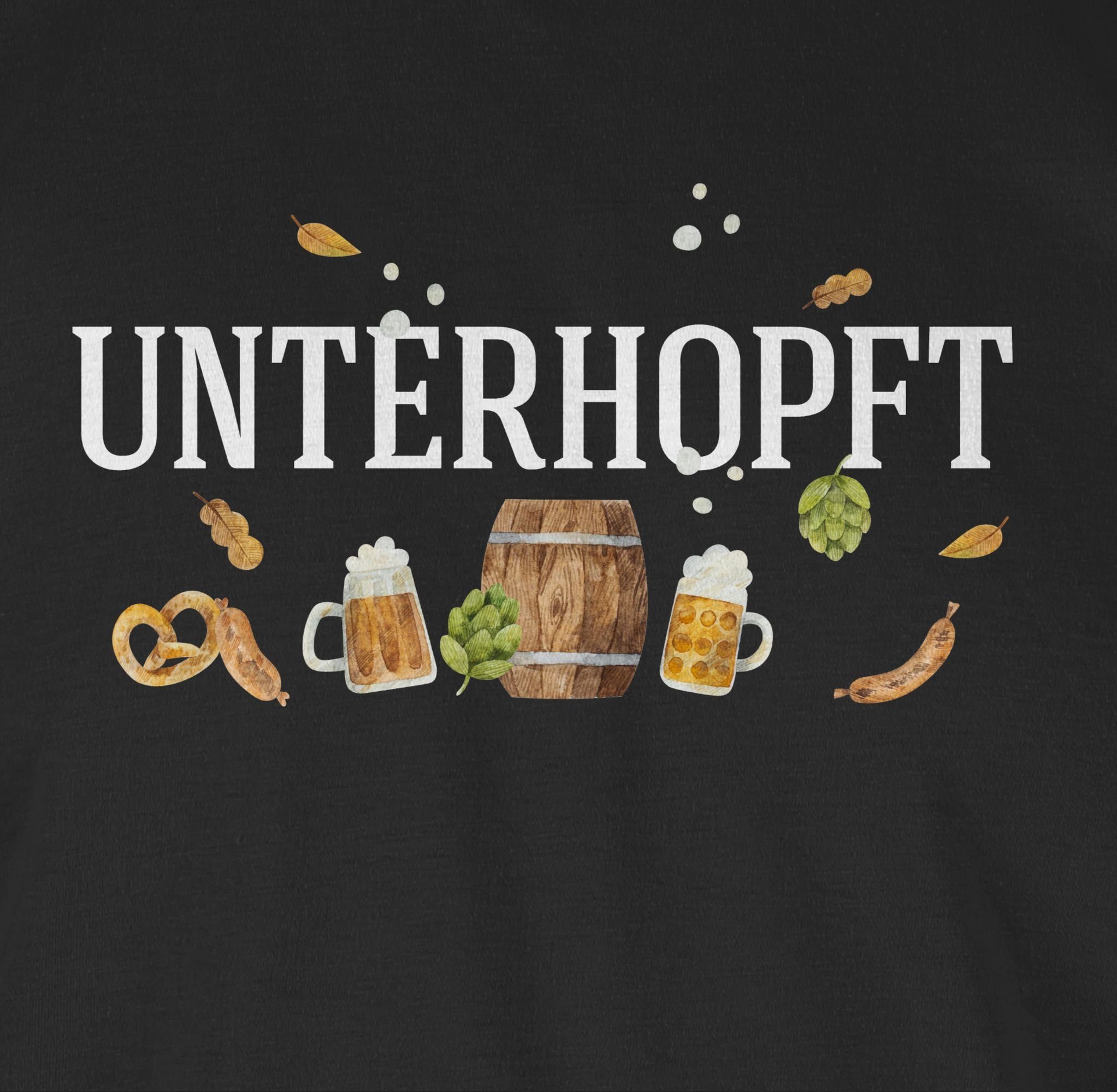 Oktoberfest Bier T-Shirt - Mälzer Chronisch Unterhopft Herren Brauer Mode Männertagsgeschenk 01 Ges total für Shirtracer Schwarz