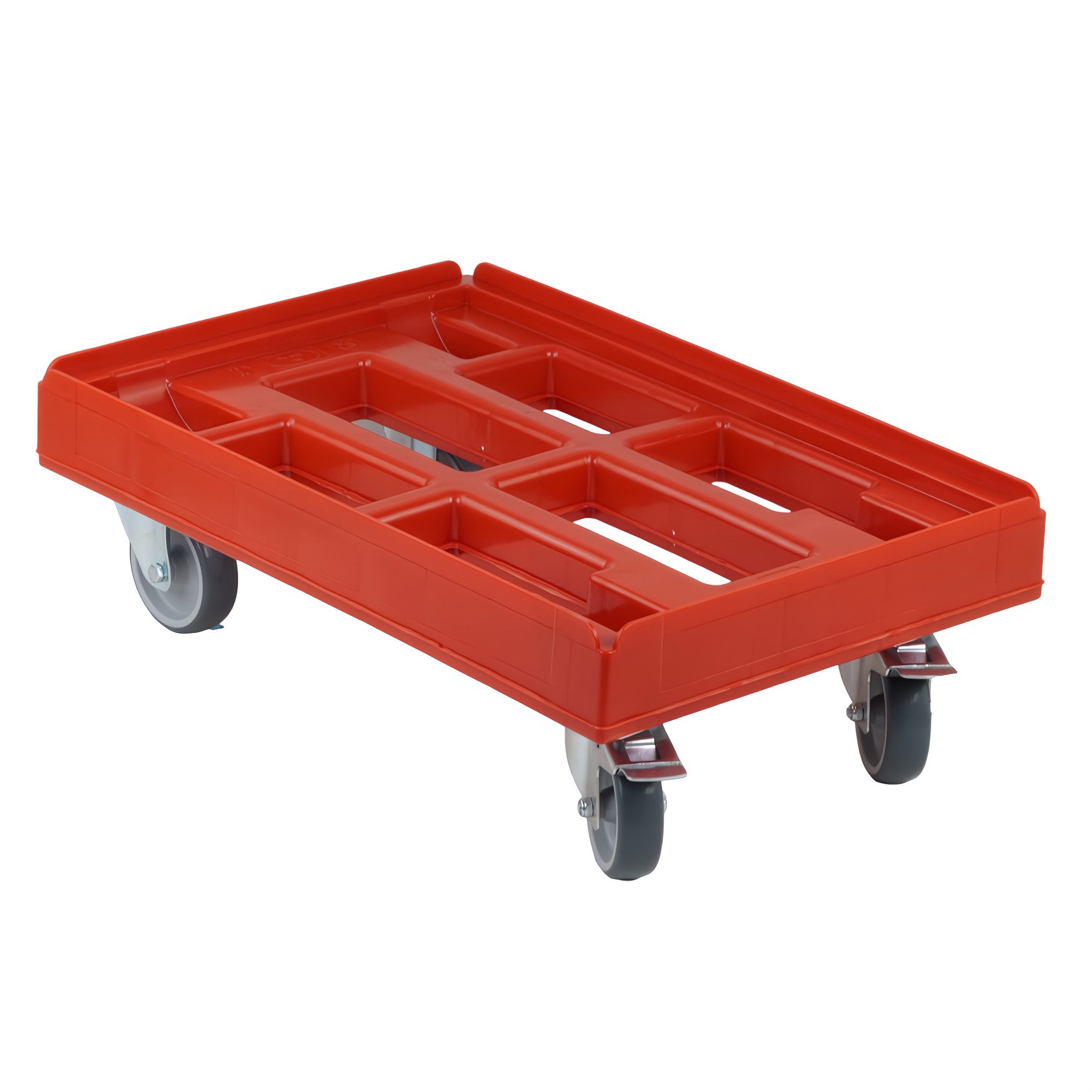 Transportroller Hygienetransportroller 60 x 40 cm mit 2 Bock- und 2 Lenkrollen