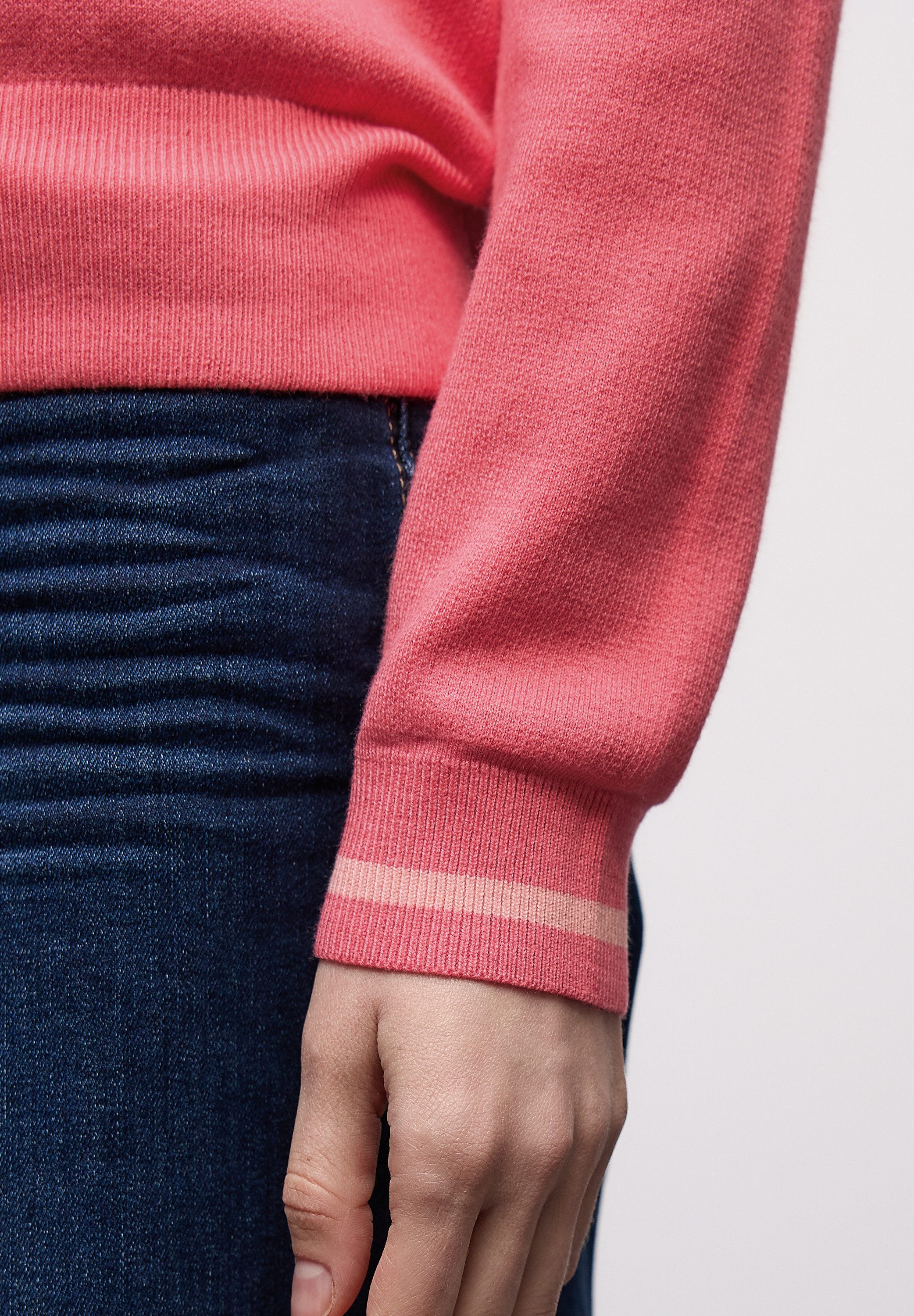 STREET ONE Strickpullover mit Kontrastdetails