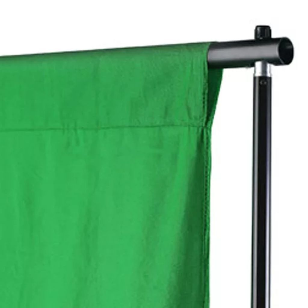 vidaXL Fotohintergrund 300 x 300 cm Fotohintergrund Baumwolle Grün 300x300 cm Chroma-Key Foto