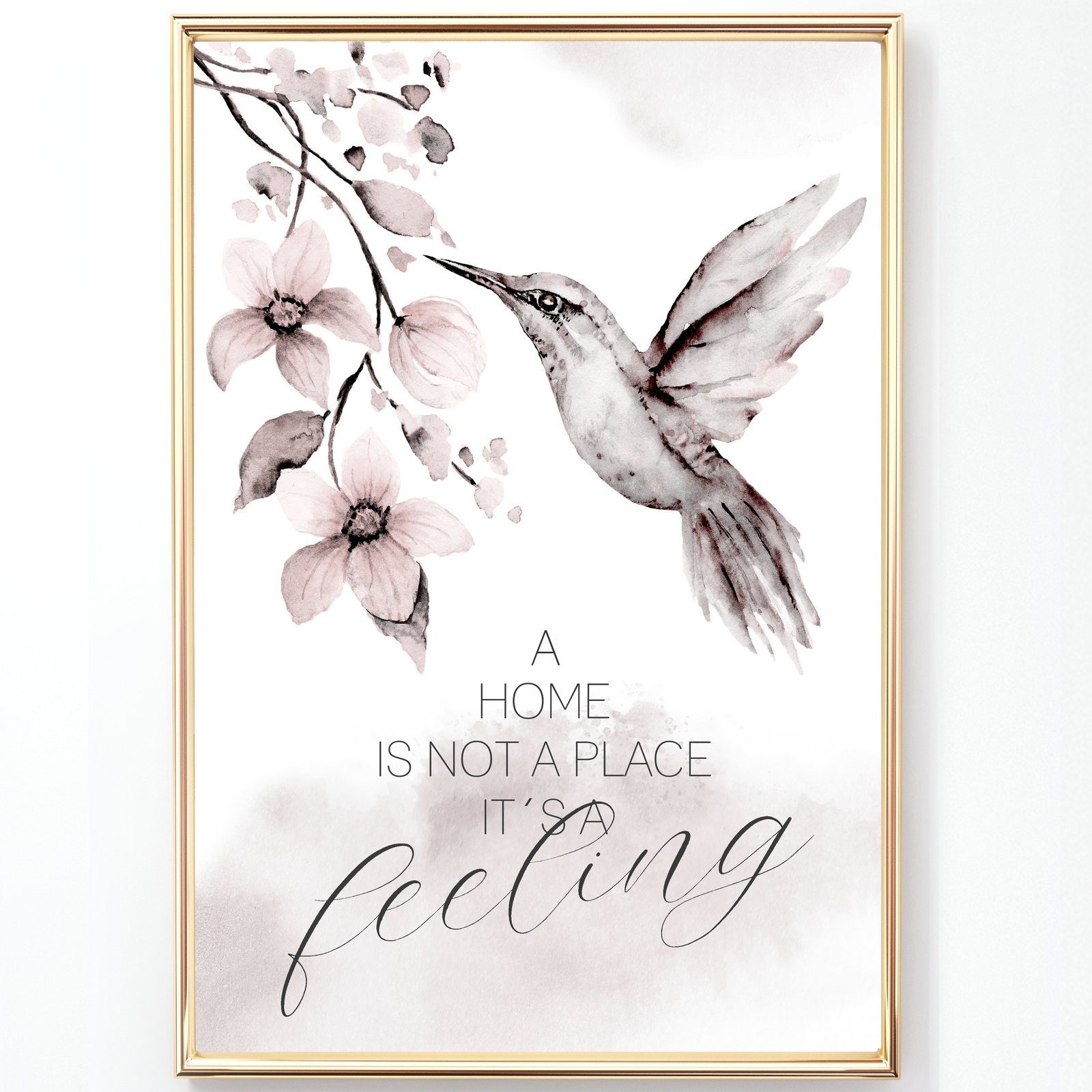 homestyle-accessoires Poster Bilderset Bilder A HOME IS NOT A PLACE IT'S A FEELING 3er SET, - OHNE BILDERRAHMEN - Sorgfältige & sichere Verpackung