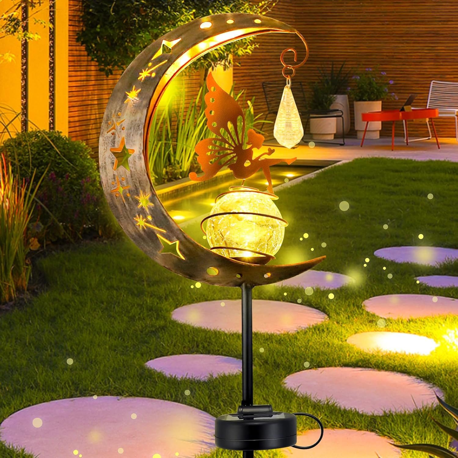 zggzerg Gartenleuchte Mond Solarlampen, Gartenleuchte Wasserdichte günstig online kaufen