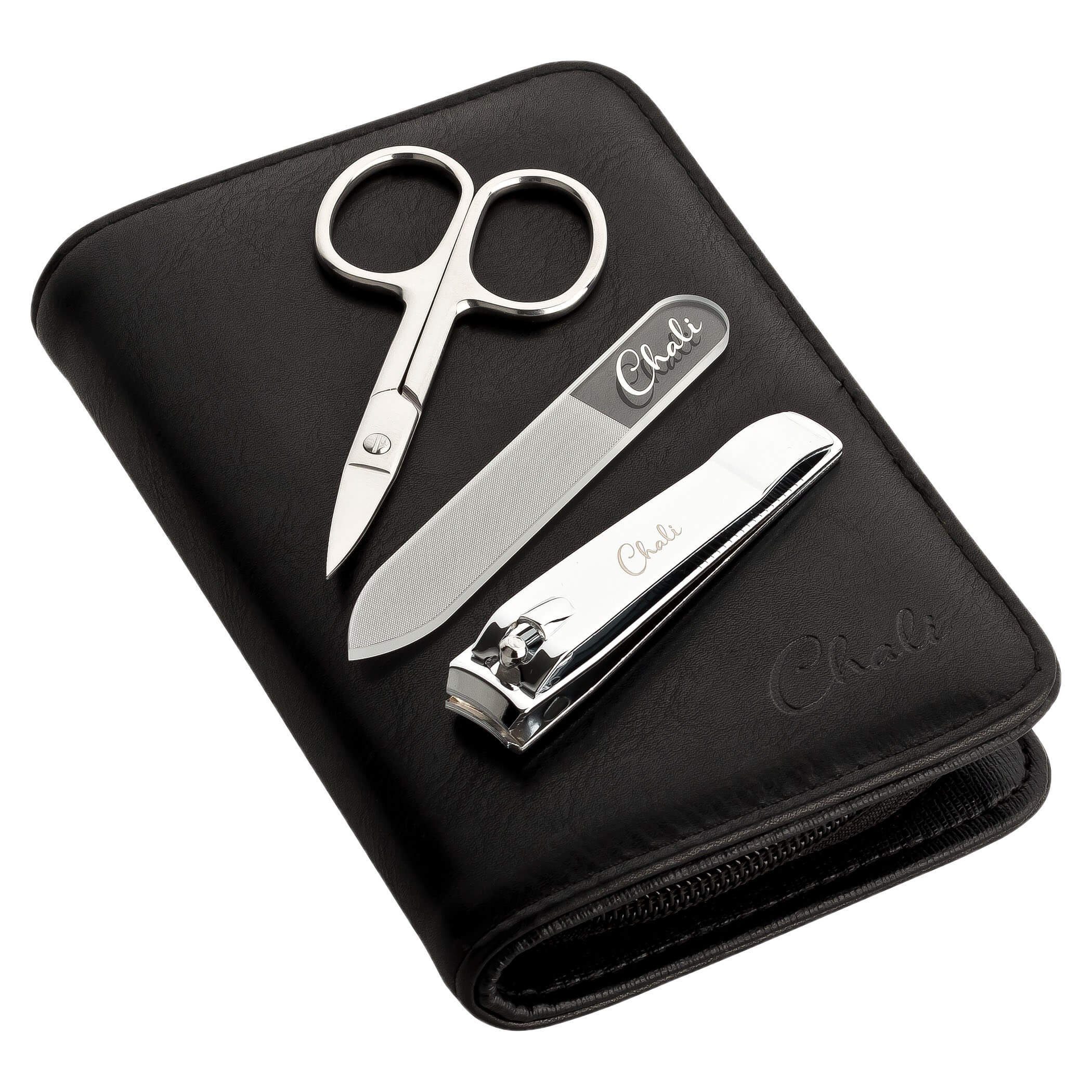 Chali Maniküre-Pediküre-Set Nagel Set 7-tlg. mit Etui - Edelstahl Maniküre / Pediküre Set, 7-tlg., Nagel Set 7-tlg., Etui mit Reißverschluss – Bild 2 von 4