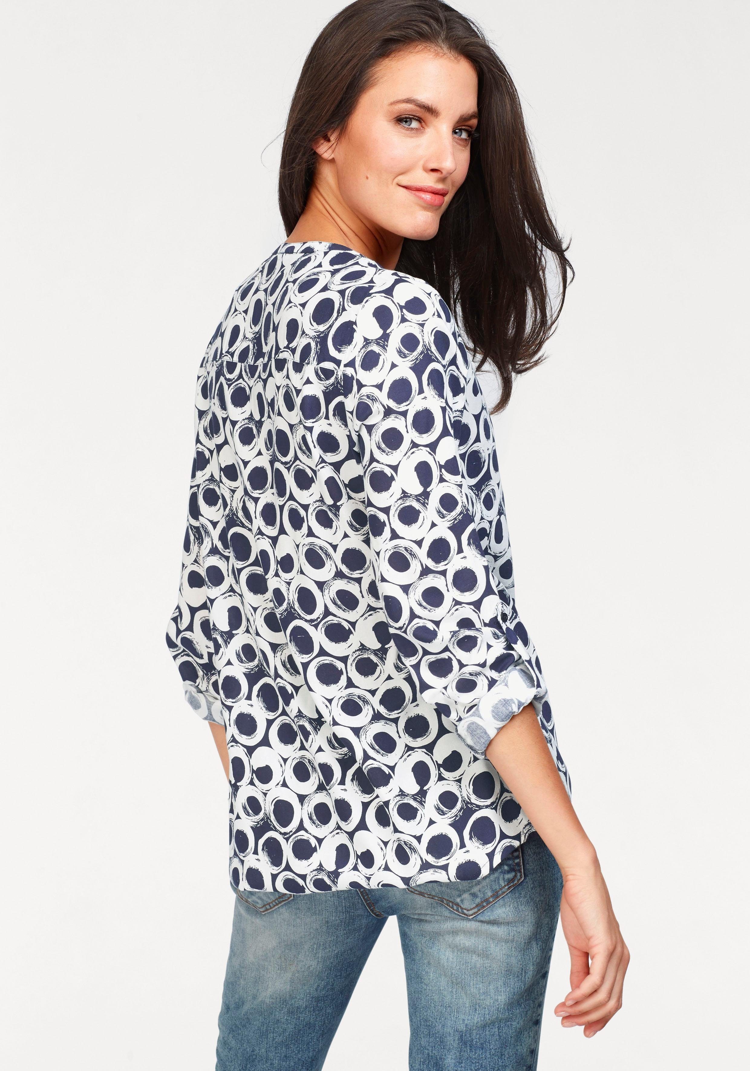 Aniston CASUAL Schlupfbluse mit krempelbaren Ärmeln – Bild 2 von 5